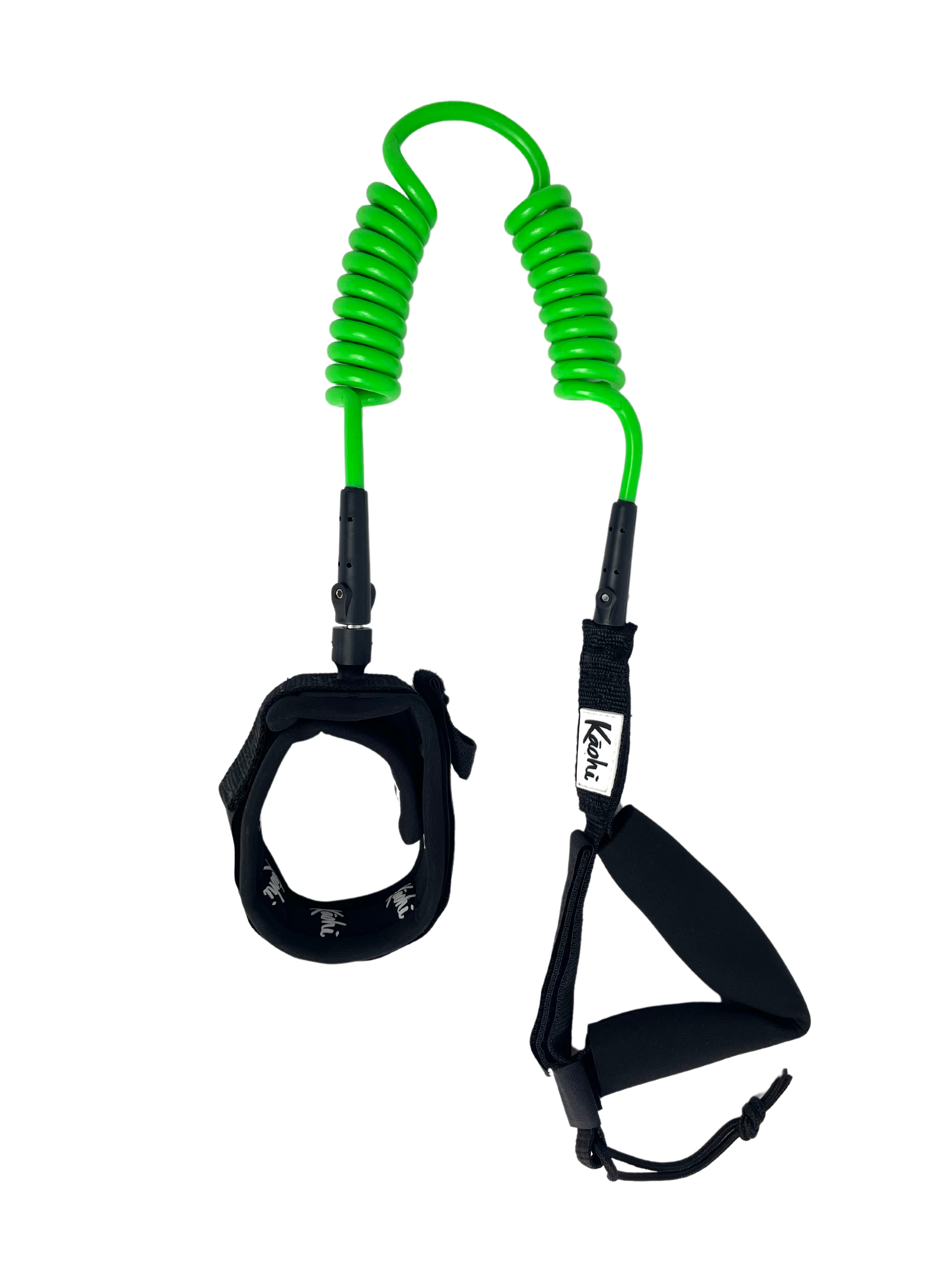 Kaohi Double Coil Calf Leash-Green-6' x 8mm