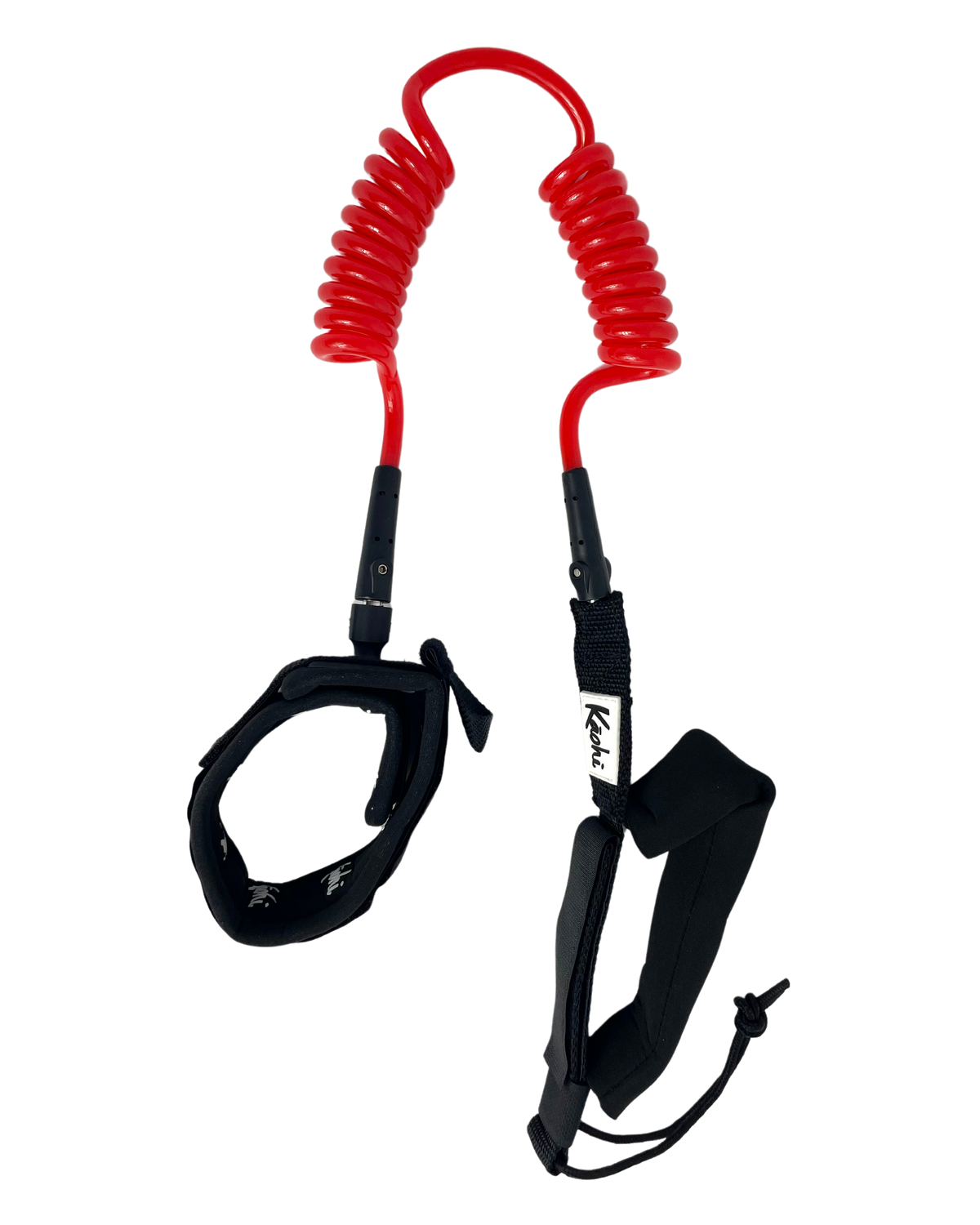 Kaohi Double Coil Ankle Leash-Red-6' x 8mm