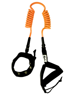 Kaohi Double Coil Calf Leash-Orange-6' x 8mm