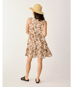 Carve Designs Nellie Linen Dress-Rum Print