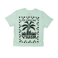 REAL Vibes Beach Crop Tee-Seaglass