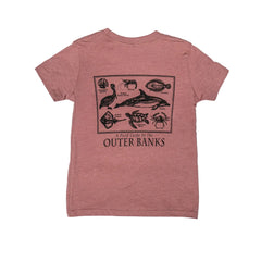 REAL Coastal Field Guide Youth Tee-Heather Mauve