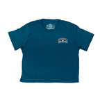 REAL Forever Shredder Crop Tee-Teal