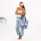 Aloha Collection Salina Tiny Stripe Day Tripper Bag-Navy