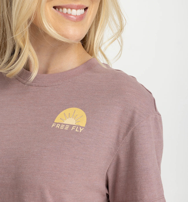 Free Fly Daybreak Tee-Heather Fig