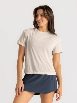 Free Fly Elevate Lightweight Tee-Heather Birch