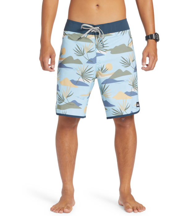 Quiksilver Surfsilk Scallop 19 Boardshorts-Sky Blue