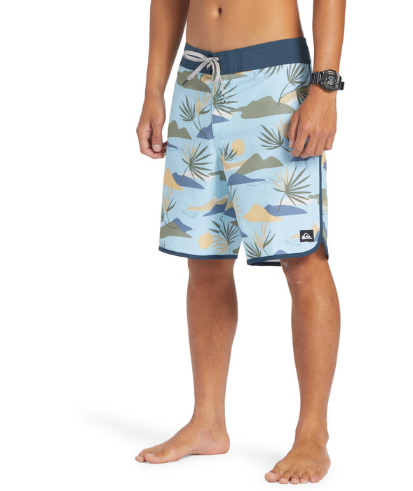 Quiksilver Surfsilk Scallop 19 Boardshorts-Sky Blue