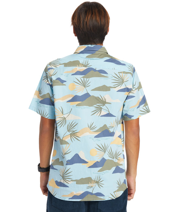 Quiksilver Slow Dazed S/S Shirt-Sky Blue