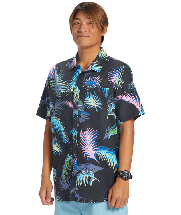 Quiksilver Tropical Glitch S/S Shirt-Black