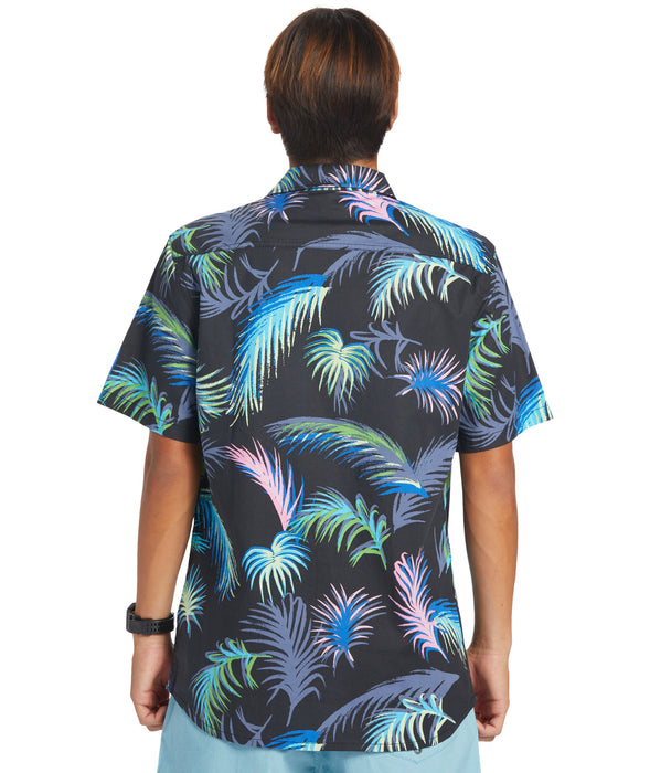 Quiksilver Tropical Glitch S/S Shirt-Black
