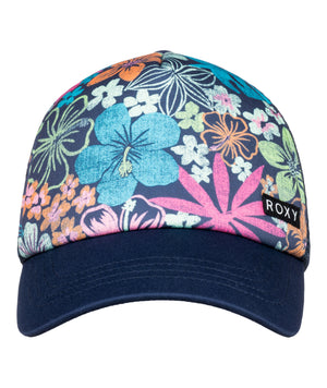 Roxy Honey Coconut Hat-Mood Indigo Tropical Rays— Alternate View