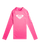 Roxy Girls Whole Hearted L/S Rashguard-Shocking Pink