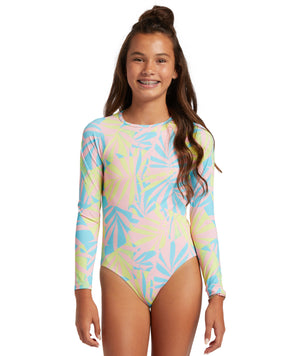 Roxy Palms Colors L/S One Piece-Daiquiri Green