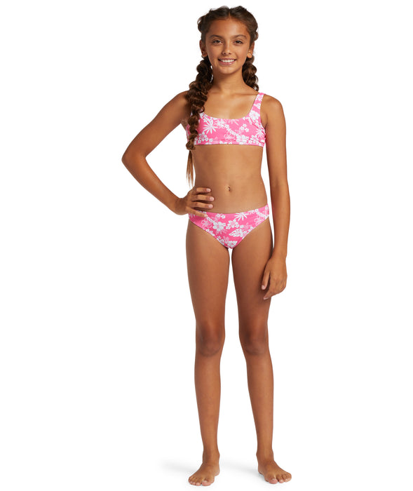 Roxy Aloha Spirit Basic Bralette Bikini-Shocking Pink