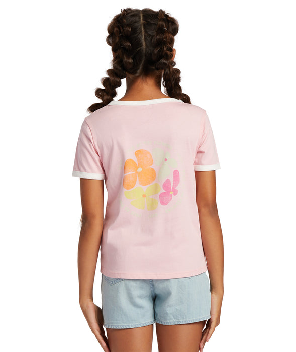Roxy Cottonflower Tee-Candy Pink