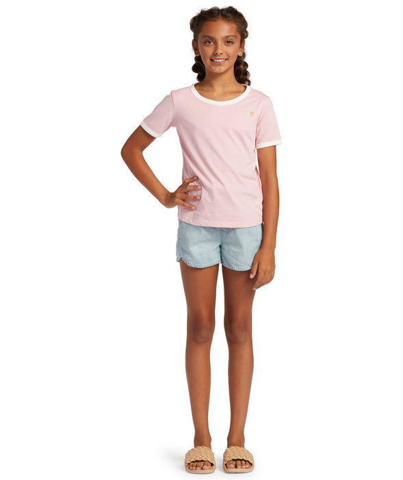 Roxy Cottonflower Tee-Candy Pink