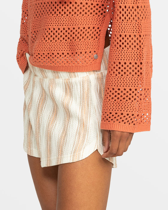 Roxy Todos Waves Shorts-Egret Trailblazer