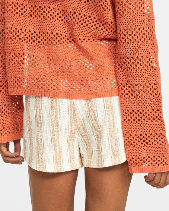 Roxy Todos Waves Shorts-Egret Trailblazer