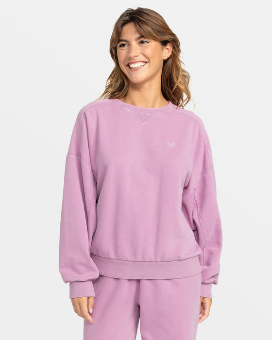 Roxy Oasis Haze Sweatshirt-Mauve Orchid
