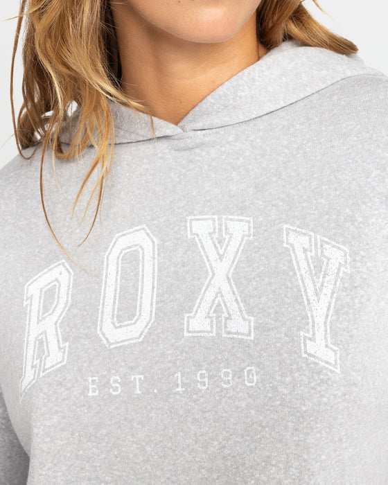 Roxy Afternoon Hike Crop Sweatshirt-Heritage Heather