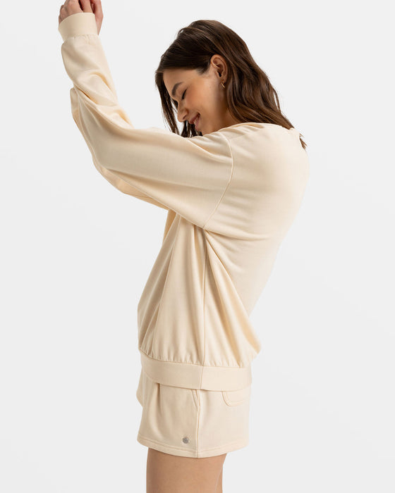 Roxy Surfing By Moonlight Sweatshirt-Tapioca