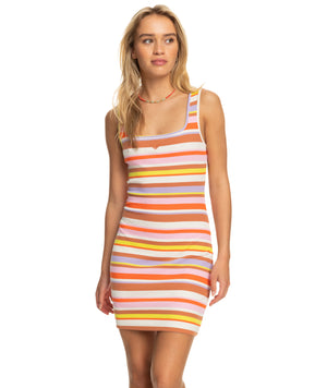 Roxy Surf.Kind.Kate. Stripe Dress-Vermillon Sun Struck Stripe