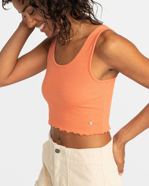 Roxy Keep It Wavy Tank-Apricot Brandy— Alternate View