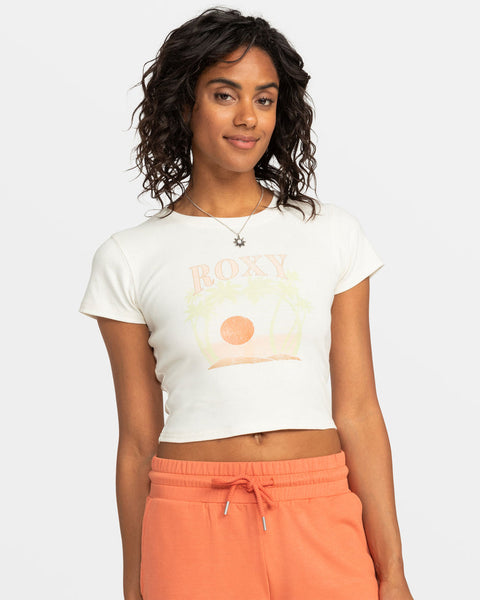 【シカ】ROXY Roxy Roxy All Day Tee-Egret — REAL Watersports