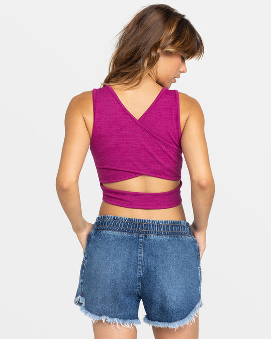 Roxy Saturn Logo Tank-Wild Aster