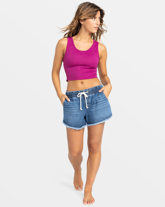 Roxy Saturn Logo Tank-Wild Aster