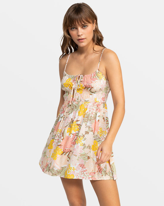 Roxy La Vida Mini Dress-White Viva La Vida