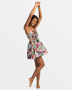 Roxy La Vida Mini Dress-Phantom Moody Tropical