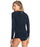 Roxy Essentials 2 Zipped L/S Rashguard-Anthracite