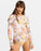 Roxy Playa Paradise Back Zip One Piece-White Viva La Vida
