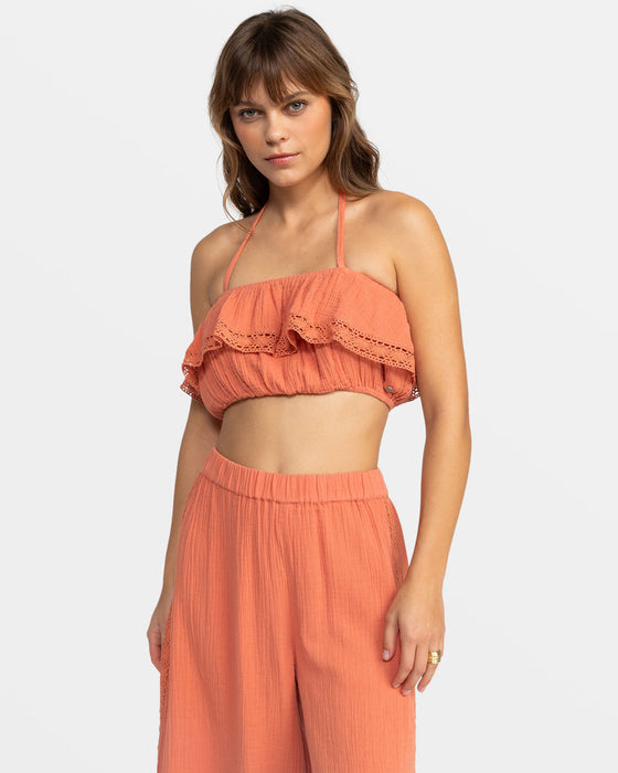 Roxy Golden Tropic Solid Tank-Apricot Brandy