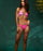 Roxy PT Beach Classics Fashion Tri Top-Shocking Pink Hello Aloha