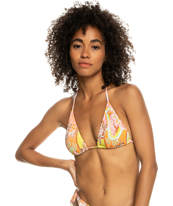 Roxy Floraldelic Smock Tiki Tri Top-Mock Orange