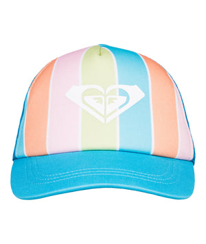 Roxy Sweet Emotion Hat-Bachelor Button Rainbow Rays— Alternate View