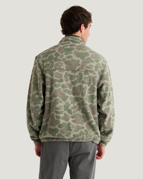 Free Fly Ashridge Fleece Half Zip Jacket-Vintage Camo Oil Green
