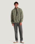 Free Fly Ashridge Fleece Half Zip Jacket-Vintage Camo Oil Green