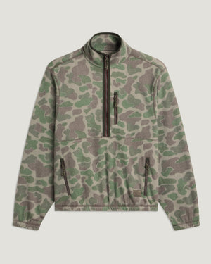 Free Fly Ashridge Fleece Half Zip Jacket-Vintage Camo Oil Green