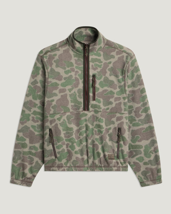 Free Fly Ashridge Fleece Half Zip Jacket-Vintage Camo Oil Green