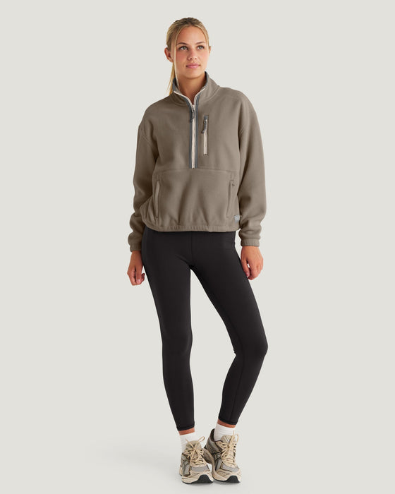 Free Fly Ashridge Fleece Half Zip Jacket-Fossil