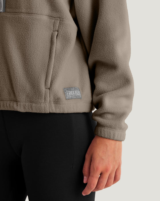 Free Fly Ashridge Fleece Half Zip Jacket-Fossil