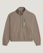 Free Fly Ashridge Fleece Half Zip Jacket-Fossil