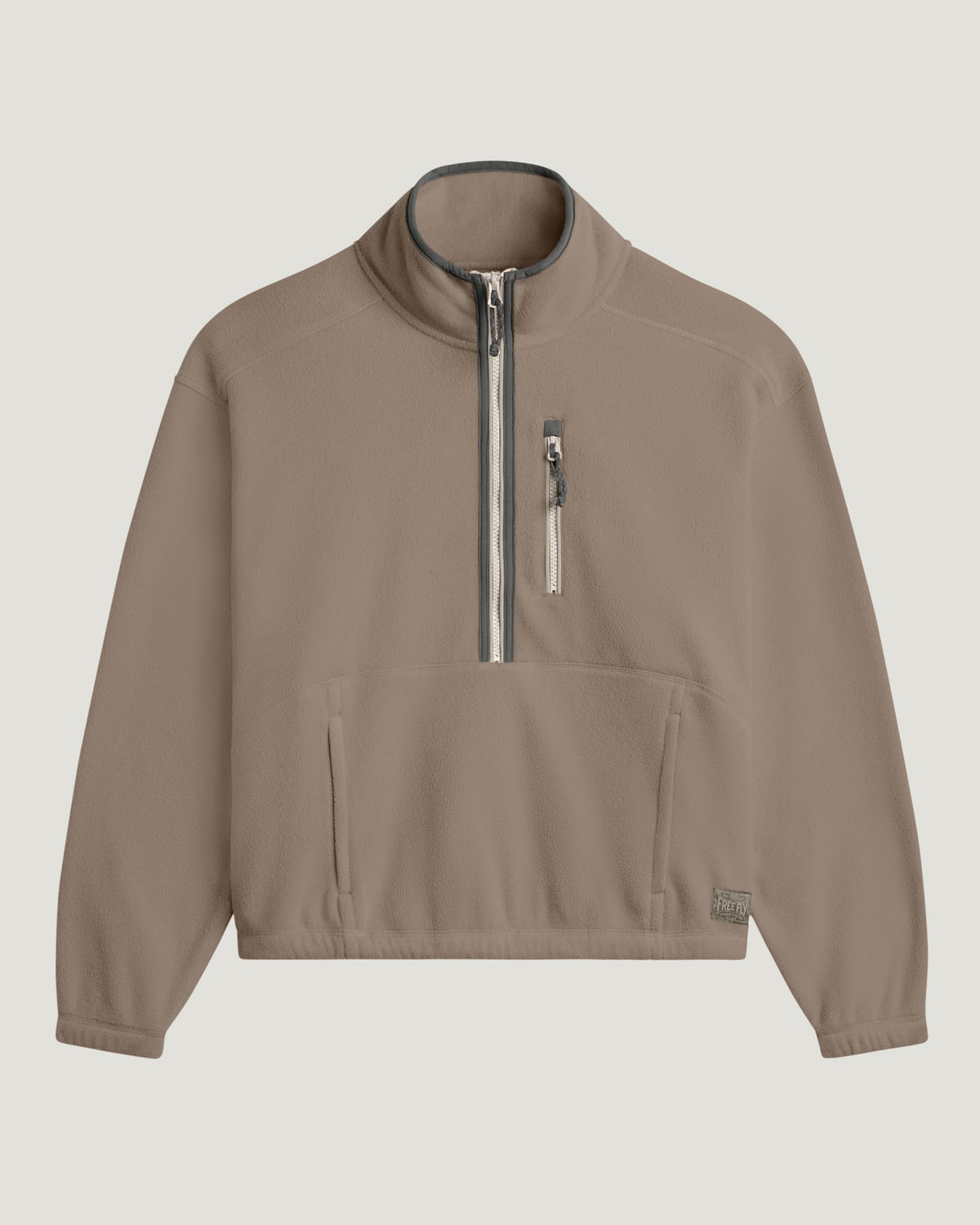 Free Fly Ashridge Fleece Half Zip Jacket-Fossil