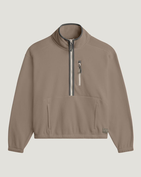 Free Fly Ashridge Fleece Half Zip Jacket-Fossil