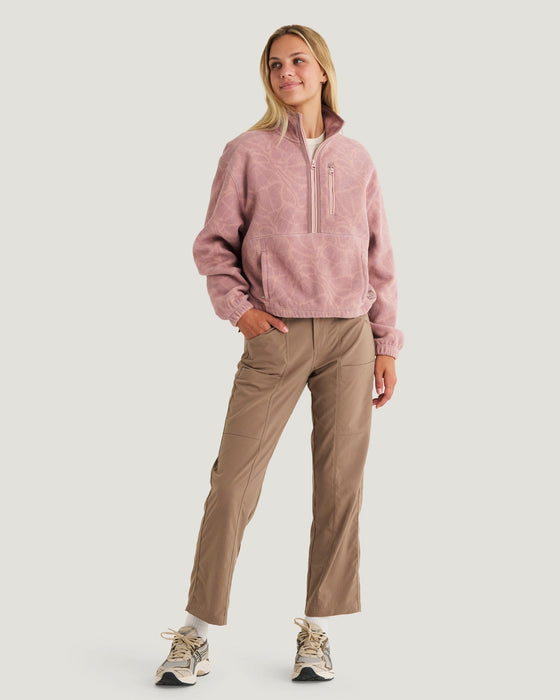 Free Fly Ashridge Fleece Half Zip Jacket-Cosmic Bloom Plum