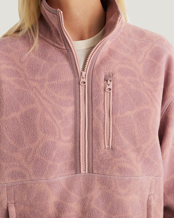 Free Fly Ashridge Fleece Half Zip Jacket-Cosmic Bloom Plum